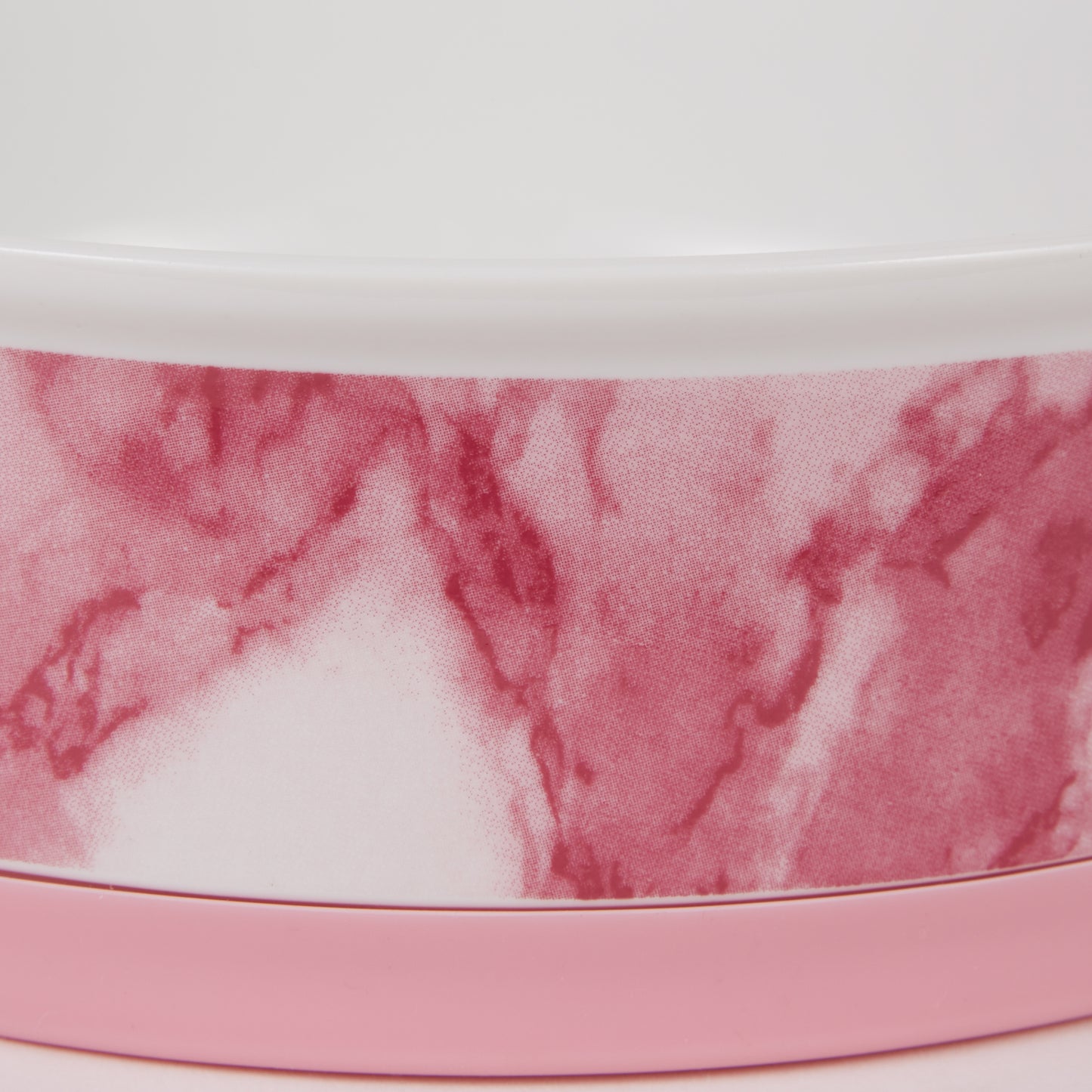 Pink Marble Pet Bowl Set/2, Large 3.75 C. Capacity