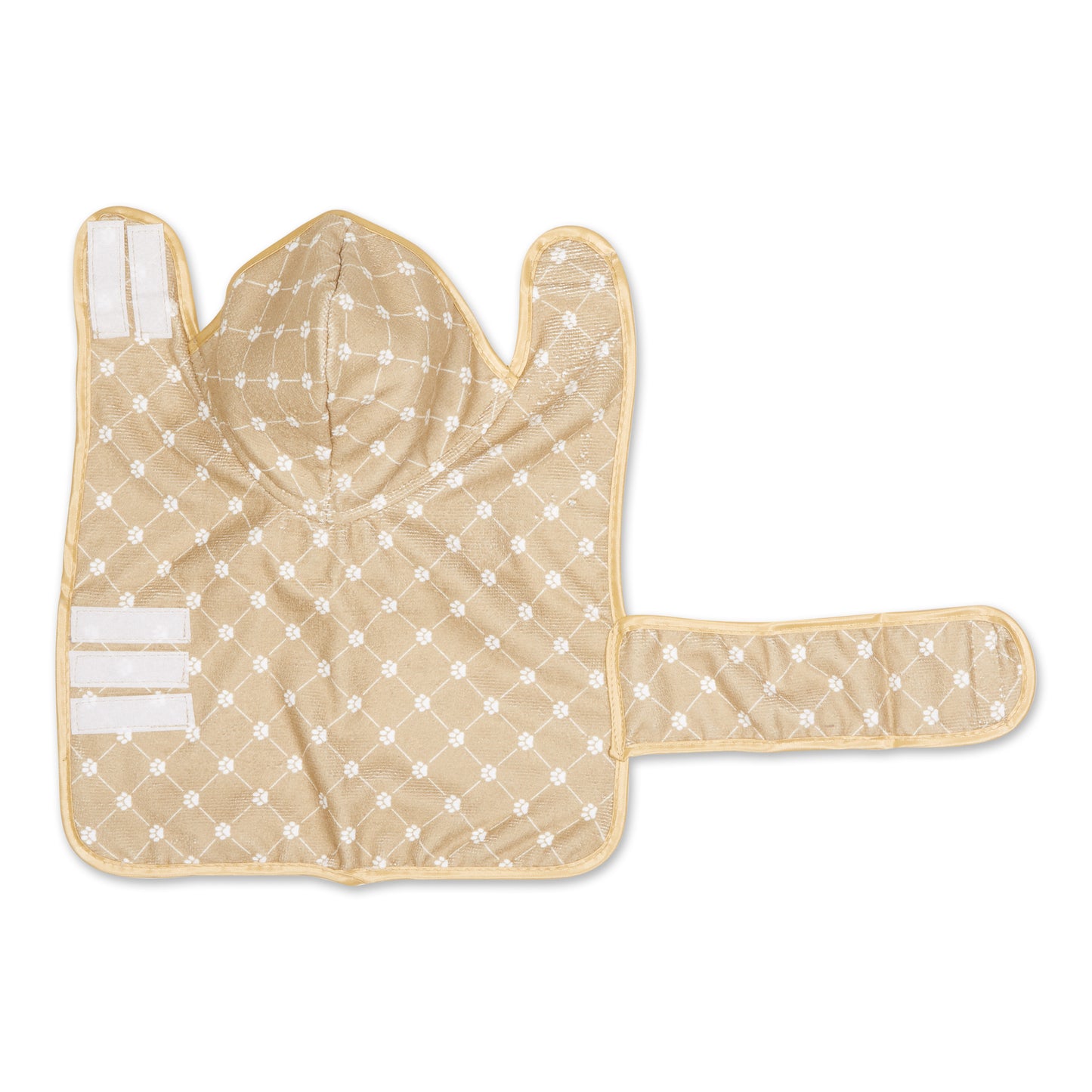 Taupe Printed Trellis Paw Print X-Small, up to 10 Lbs