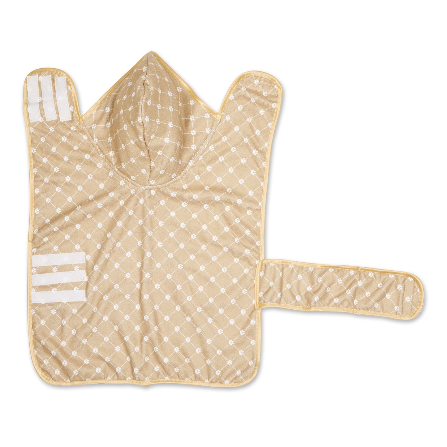 Taupe Printed Trellis Paw Medium Pet Robe