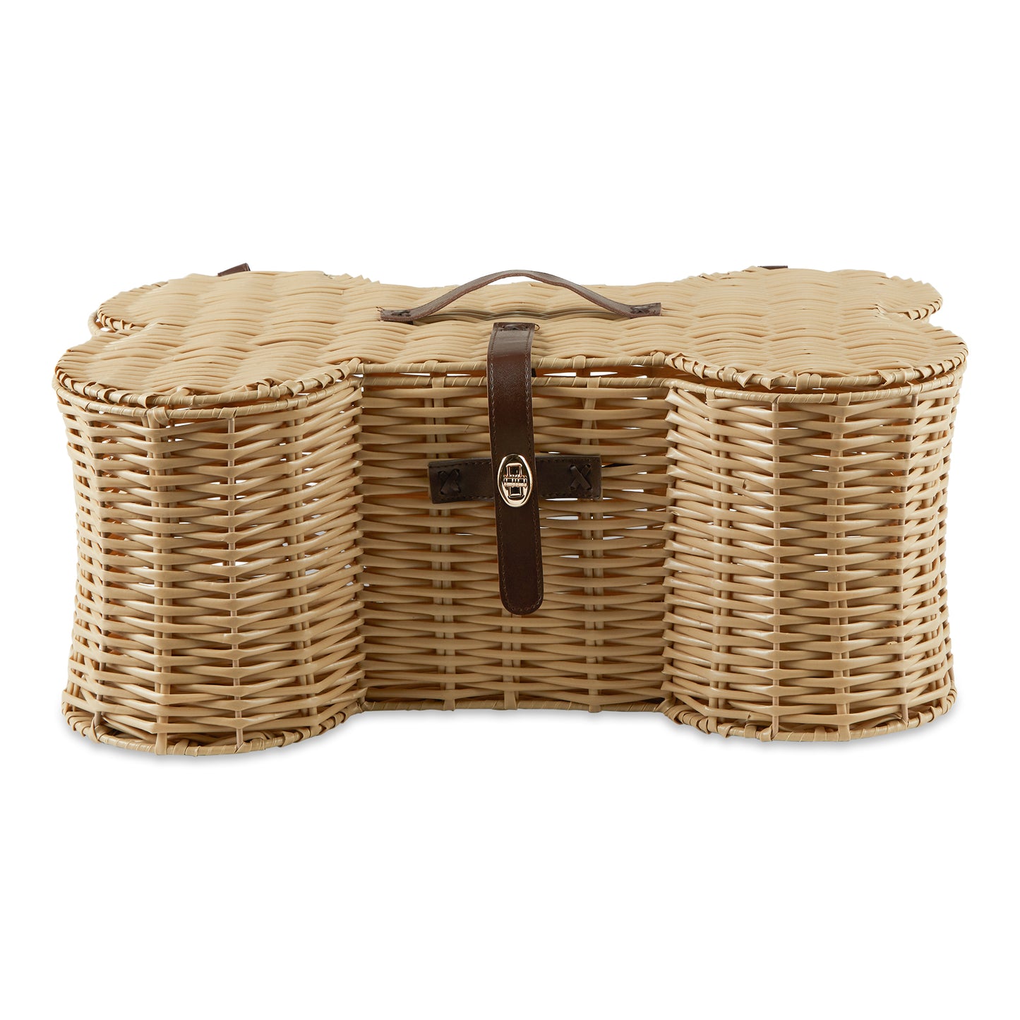 Bone Dry Pet Toy Storage Basket, Bone Shaped, Beige - 21x13x8"