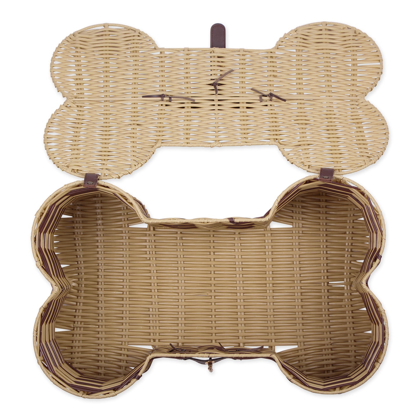 Stripe Bone Shape Toy Basket Small 17.5X11X7.5