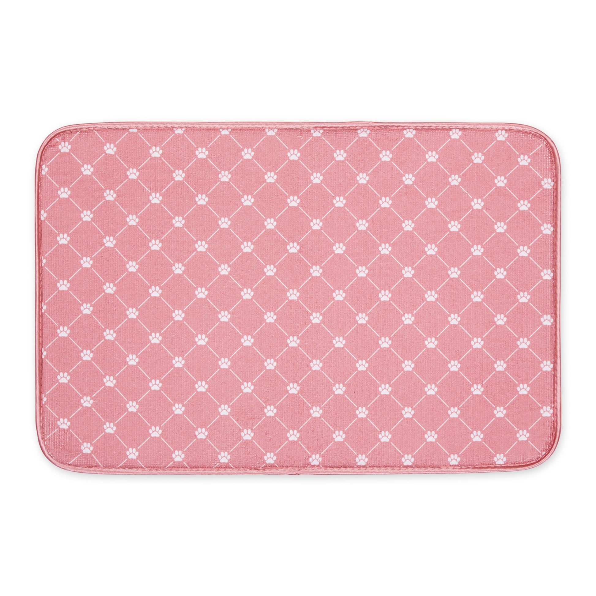 Rose Printed Trellis Paw Pet Mat