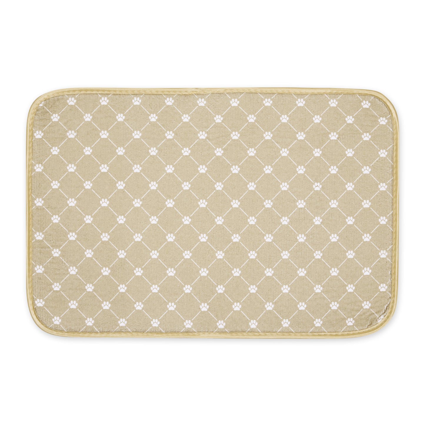 Taupe Printed Trellis Paw Pet Mat