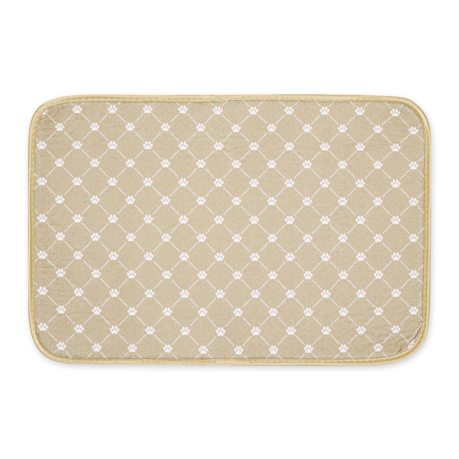 Taupe Printed Trellis Paw Pet Mat