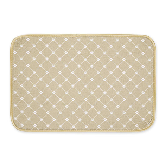 Taupe Printed Trellis Paw Pet Mat