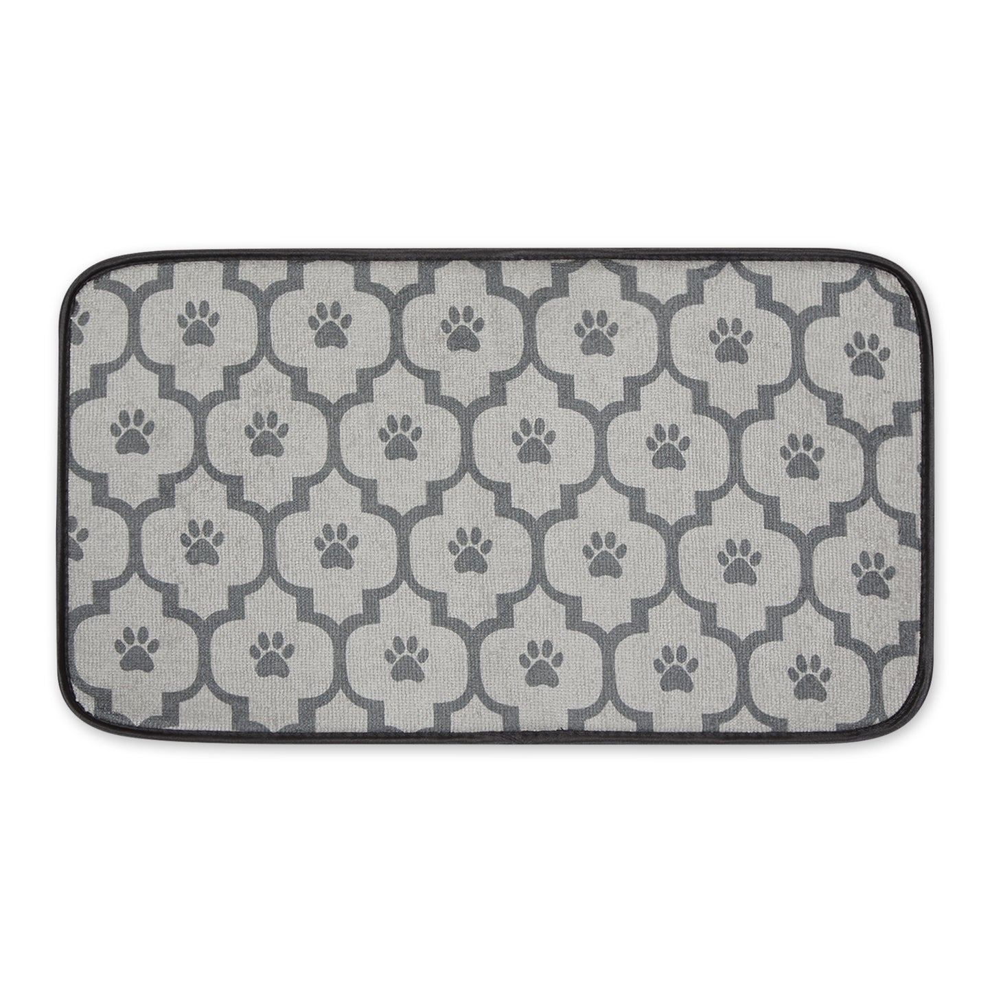 Gray Lattice Paw Pet Mat Small