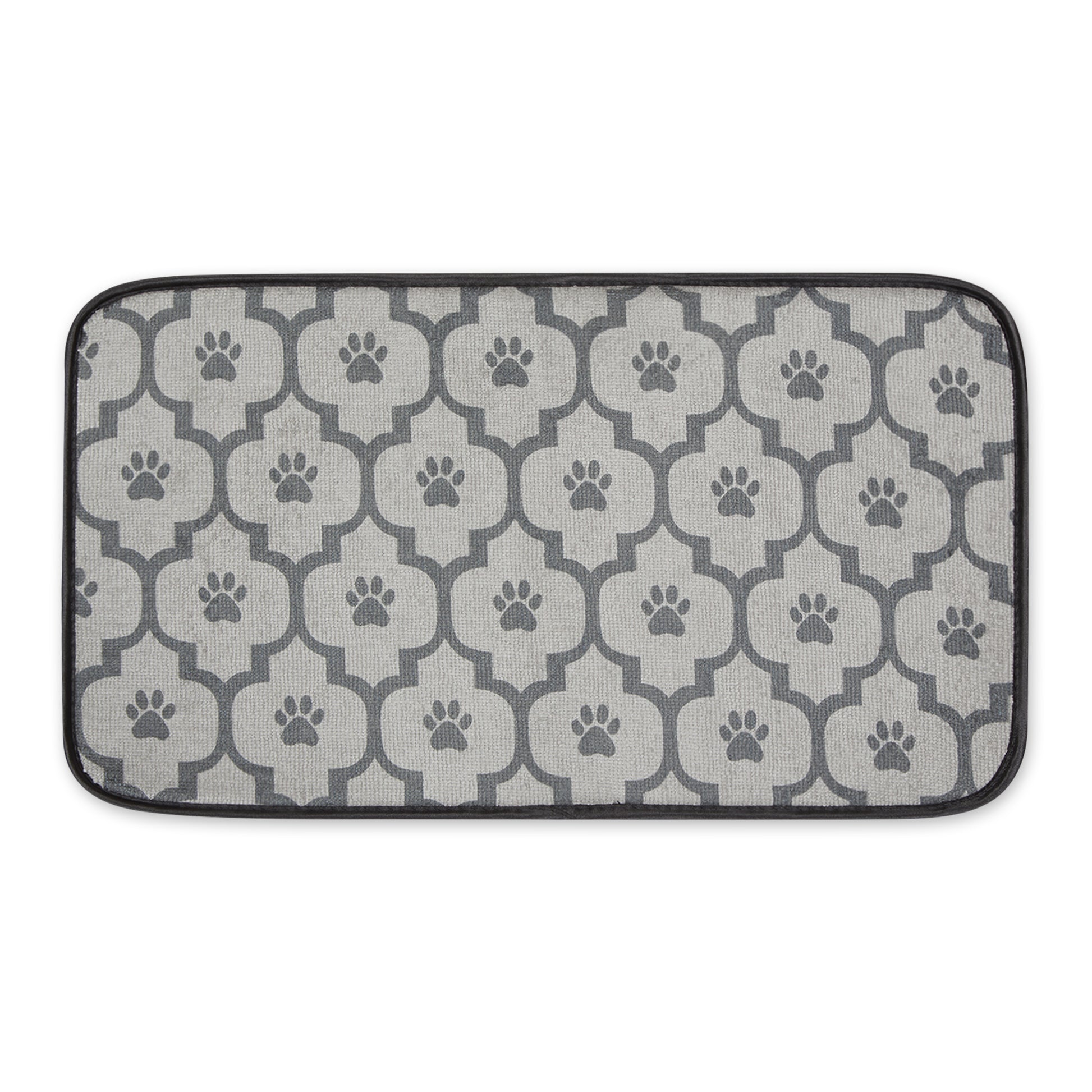 Gray Lattice Paw Pet Mat Small