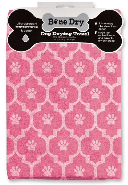 Pink Moroccan Printed Pet Towel