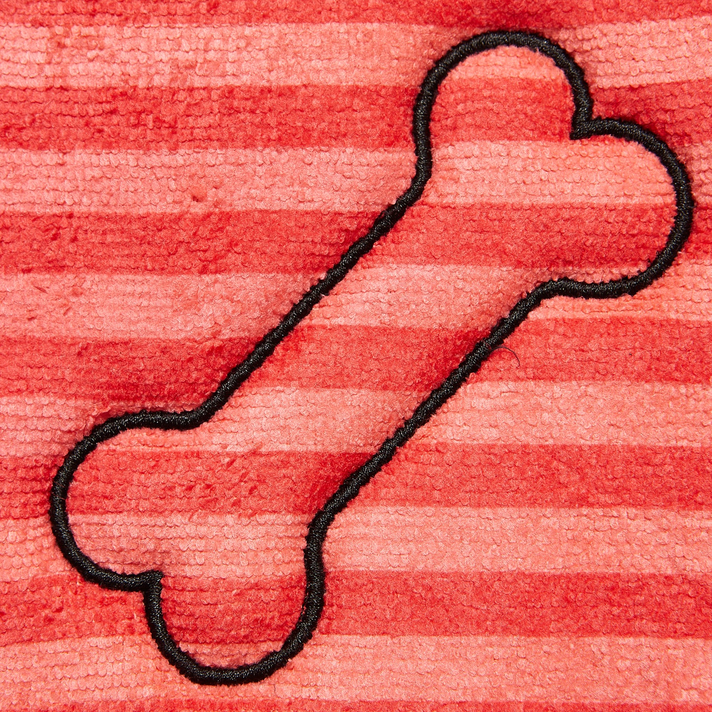 Red Stripe Embroidered Bone Pet Mat