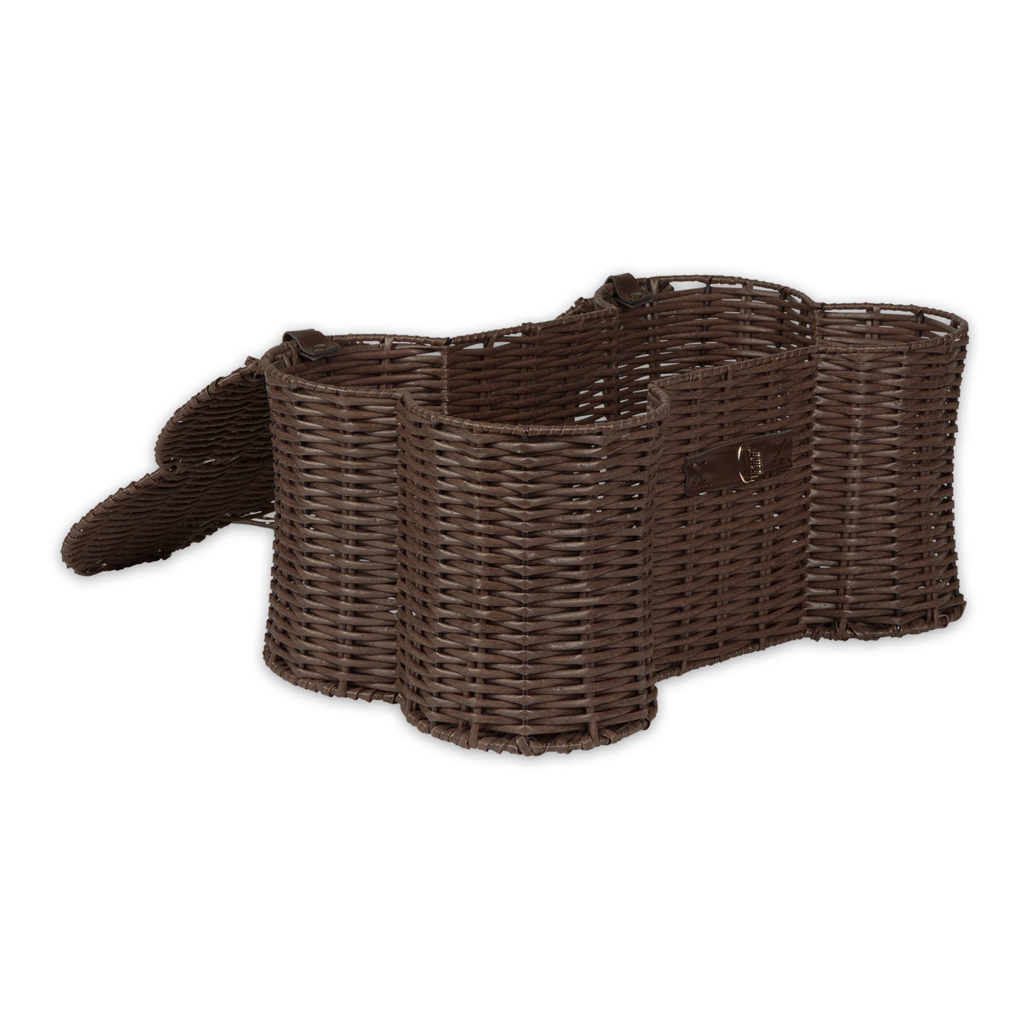 Bone Dry Pet Toy Storage Basket, Bone Shaped, Brown, Small - 17.5x11x7.5"