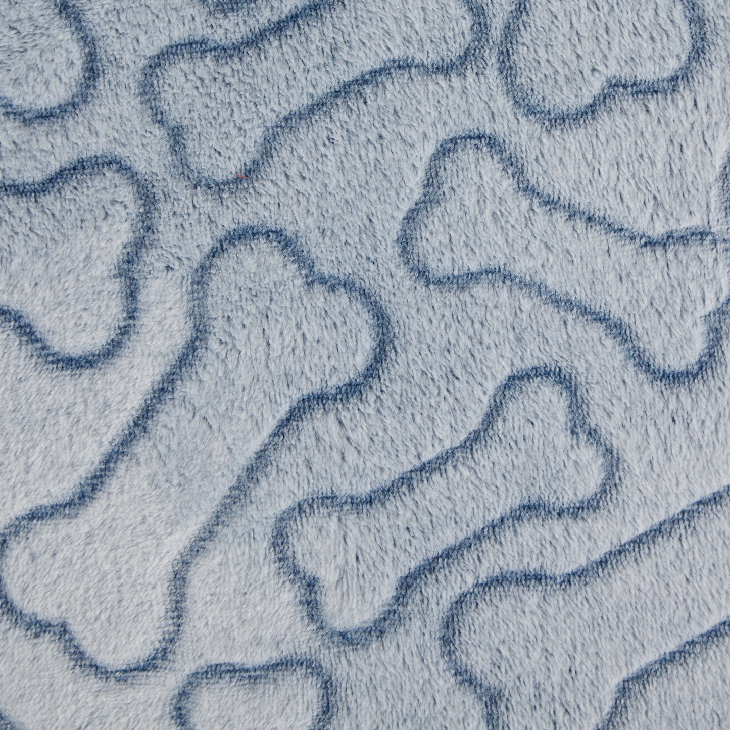 Navy Embossed Bone Print Pet Blanket