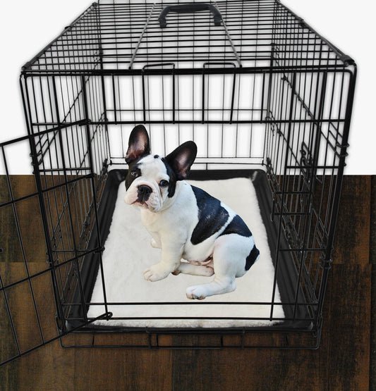 Pet Crate Liner, Faux Fur, White, X-Large - 22x36"