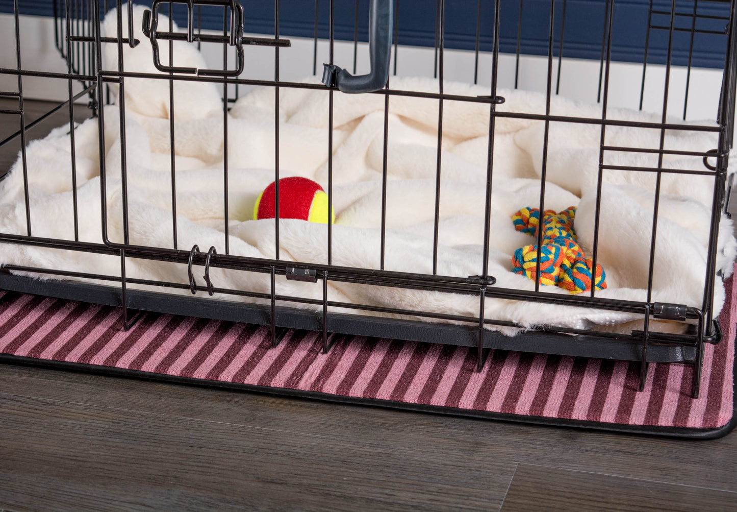 Pet Crate Liner, Faux Fur, Cranberry, X-Large - 22x36"