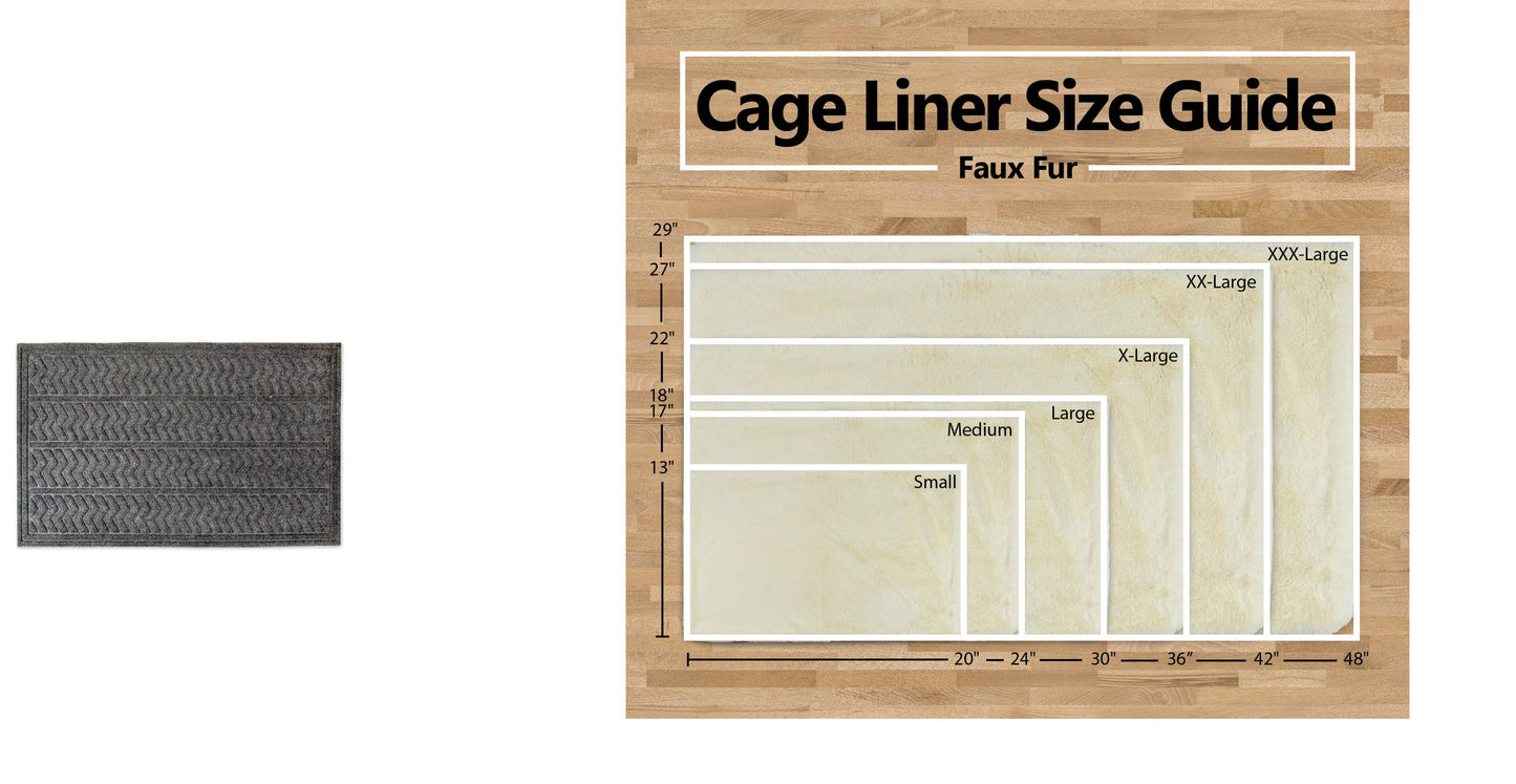 Pet Crate Liner, Faux Fur, Cranberry, XX-Large - 27x48"