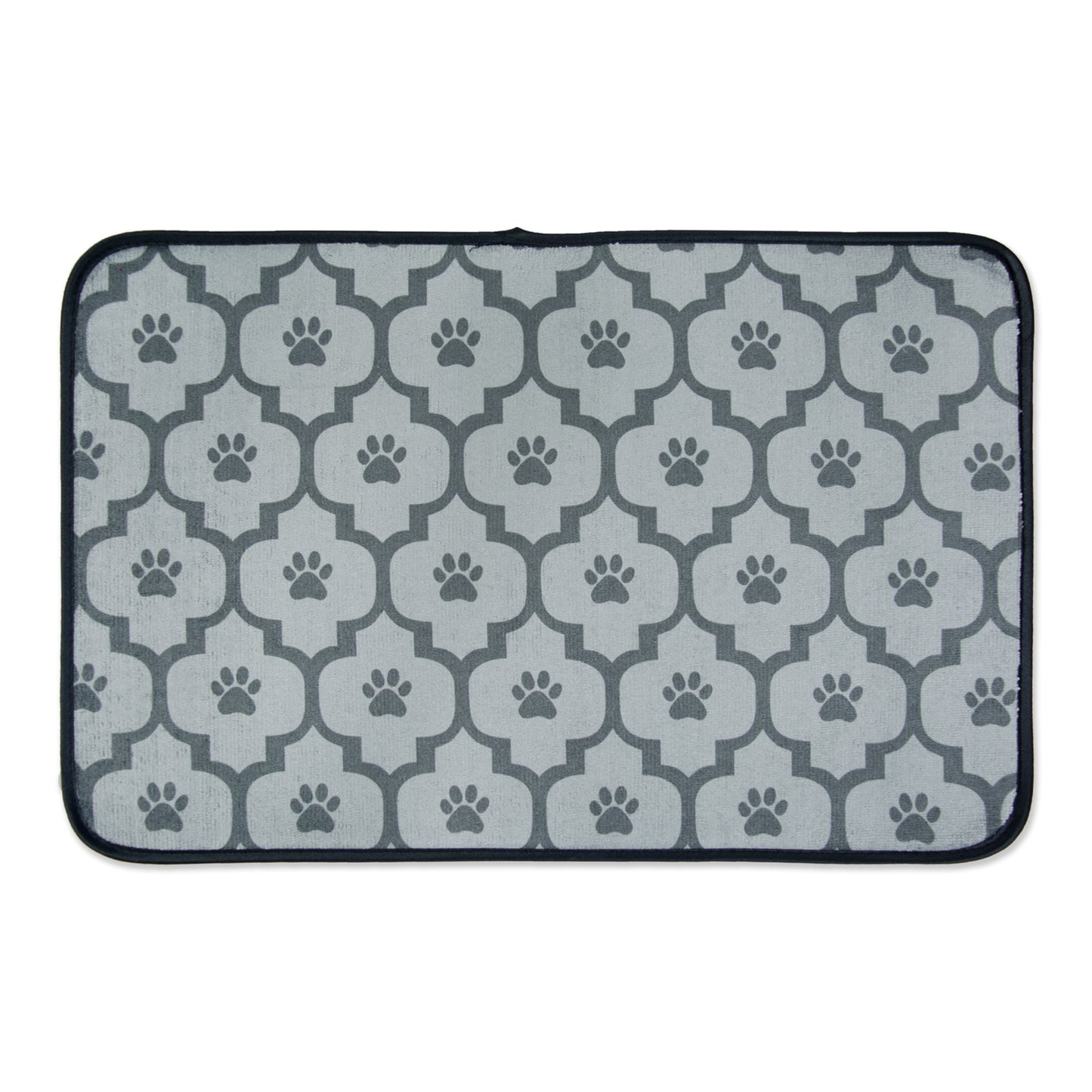 Gray Lattice Paw Pet Mat Large