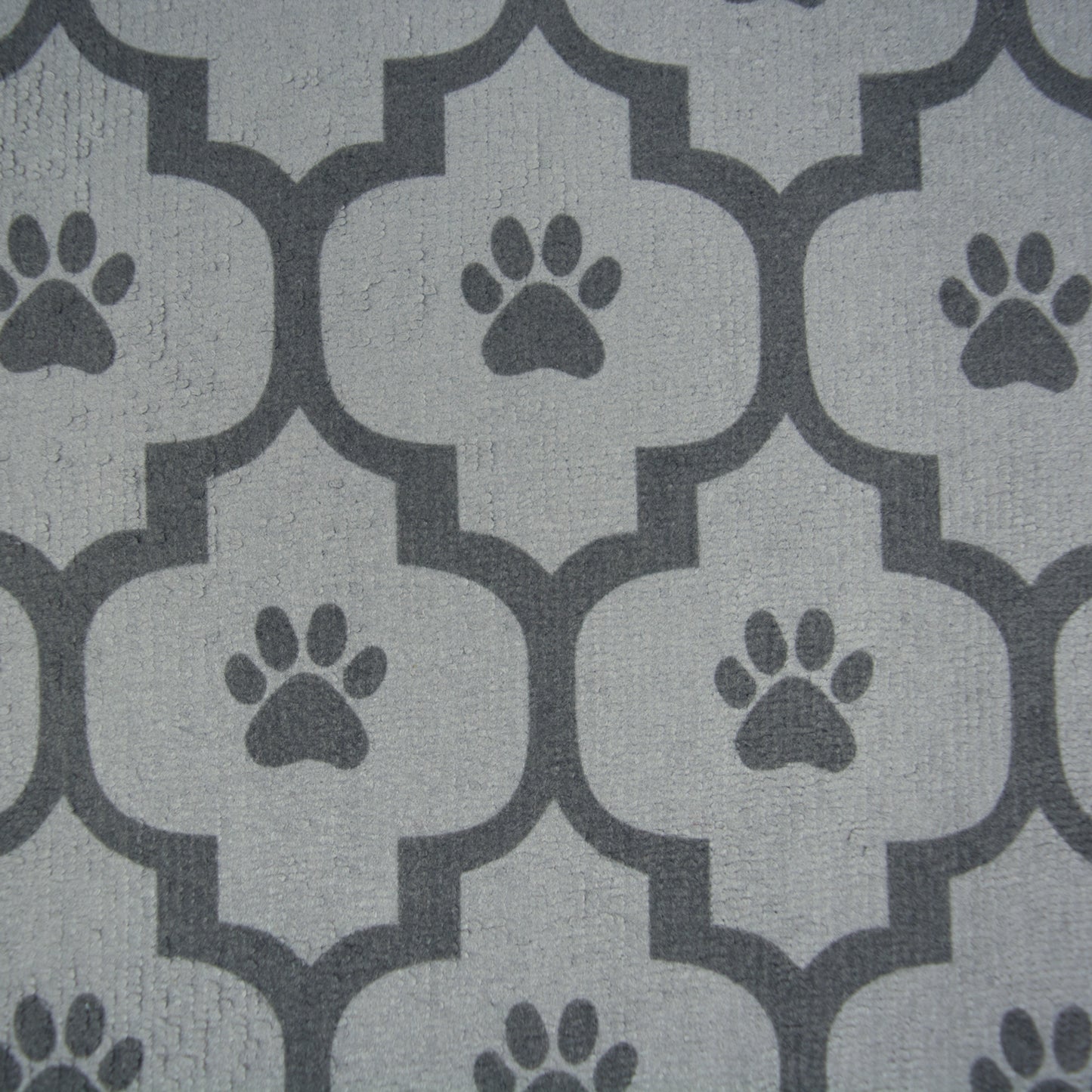 Gray Lattice Paw Pet Mat Large