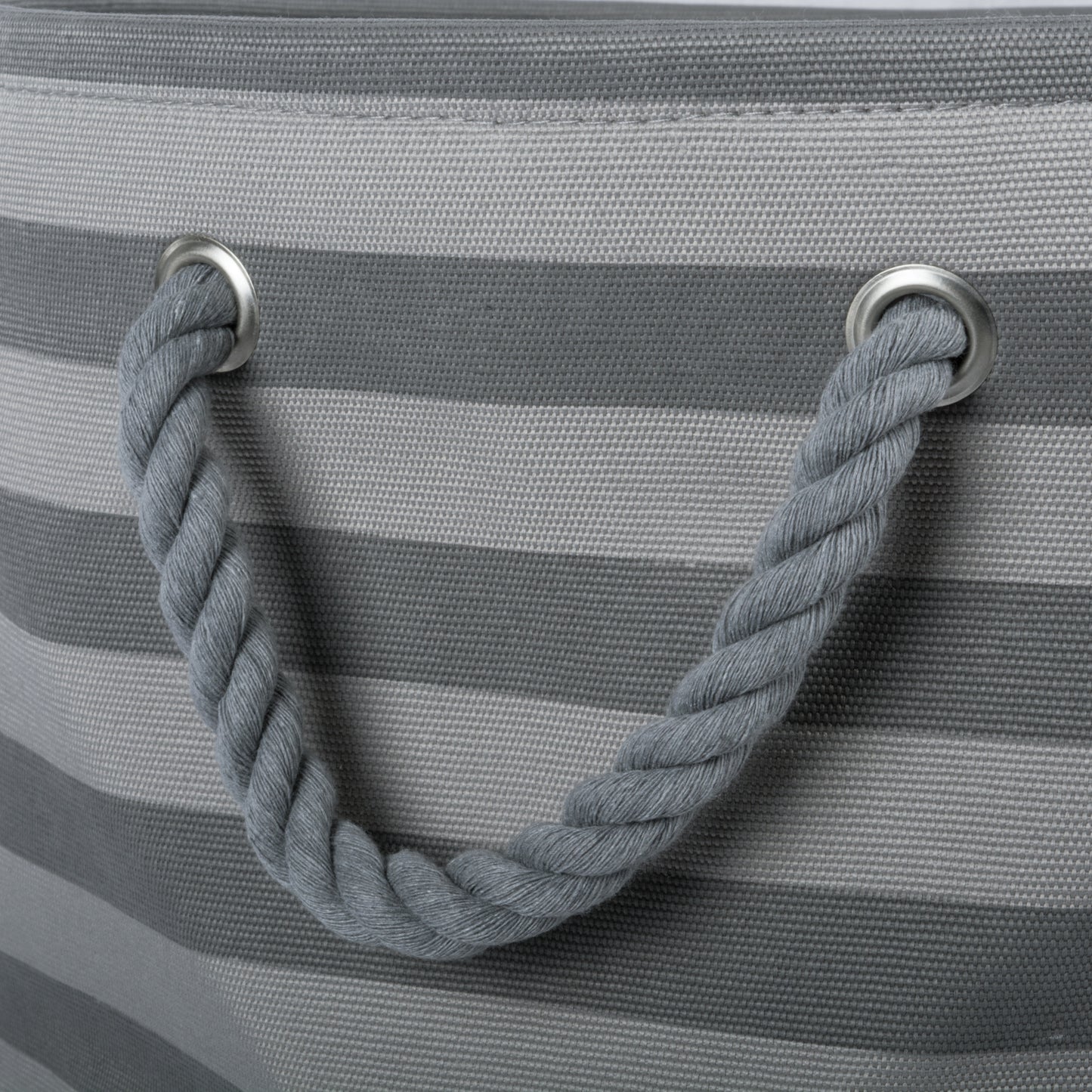 Bone Dry Pet Storage Bin, Striped Paw Patch, Gray, Small Round, 12x9"