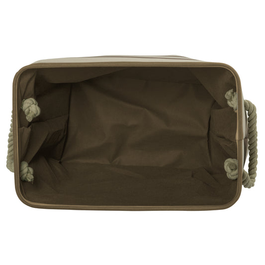 Bone Dry Pet Storage Bin, Striped Paw Patch, Brown, Medium - 16x10x12"