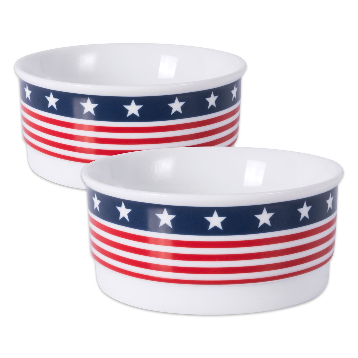 Stars & Stripes Pet Bowl Set/2, Small - 3/4 C Capacity