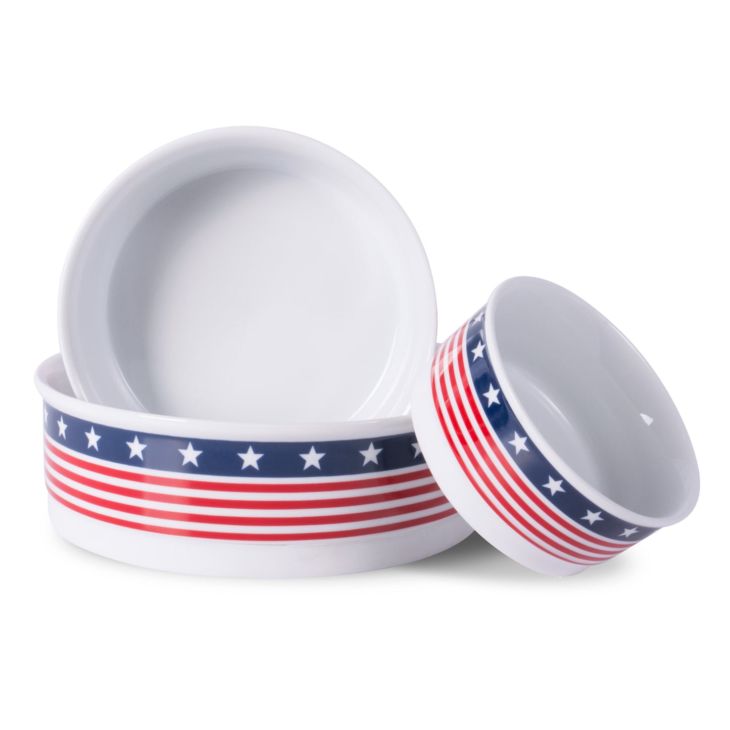Stars & Stripes Pet Bowl Set/2, Small - 3/4 C Capacity