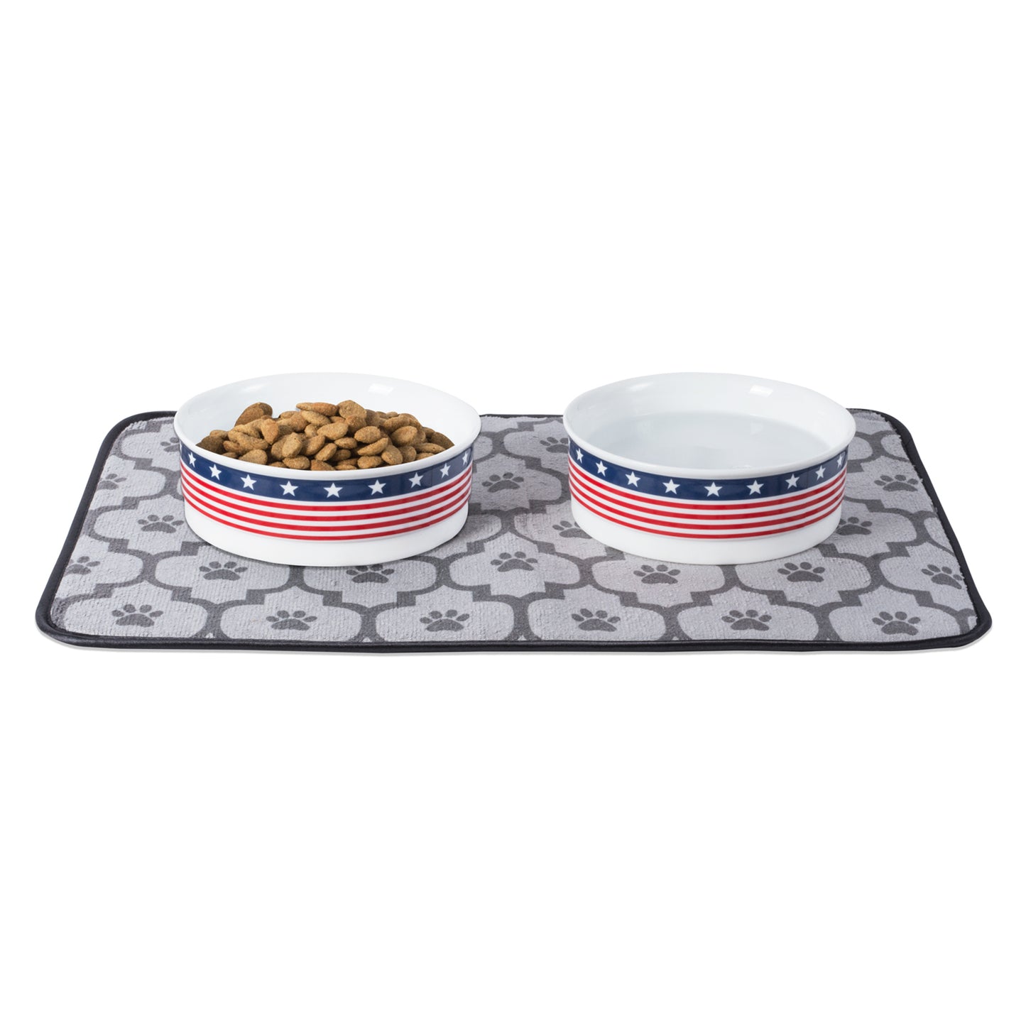 Stars & Stripes Pet Bowl Set/2, Small - 3/4 C Capacity