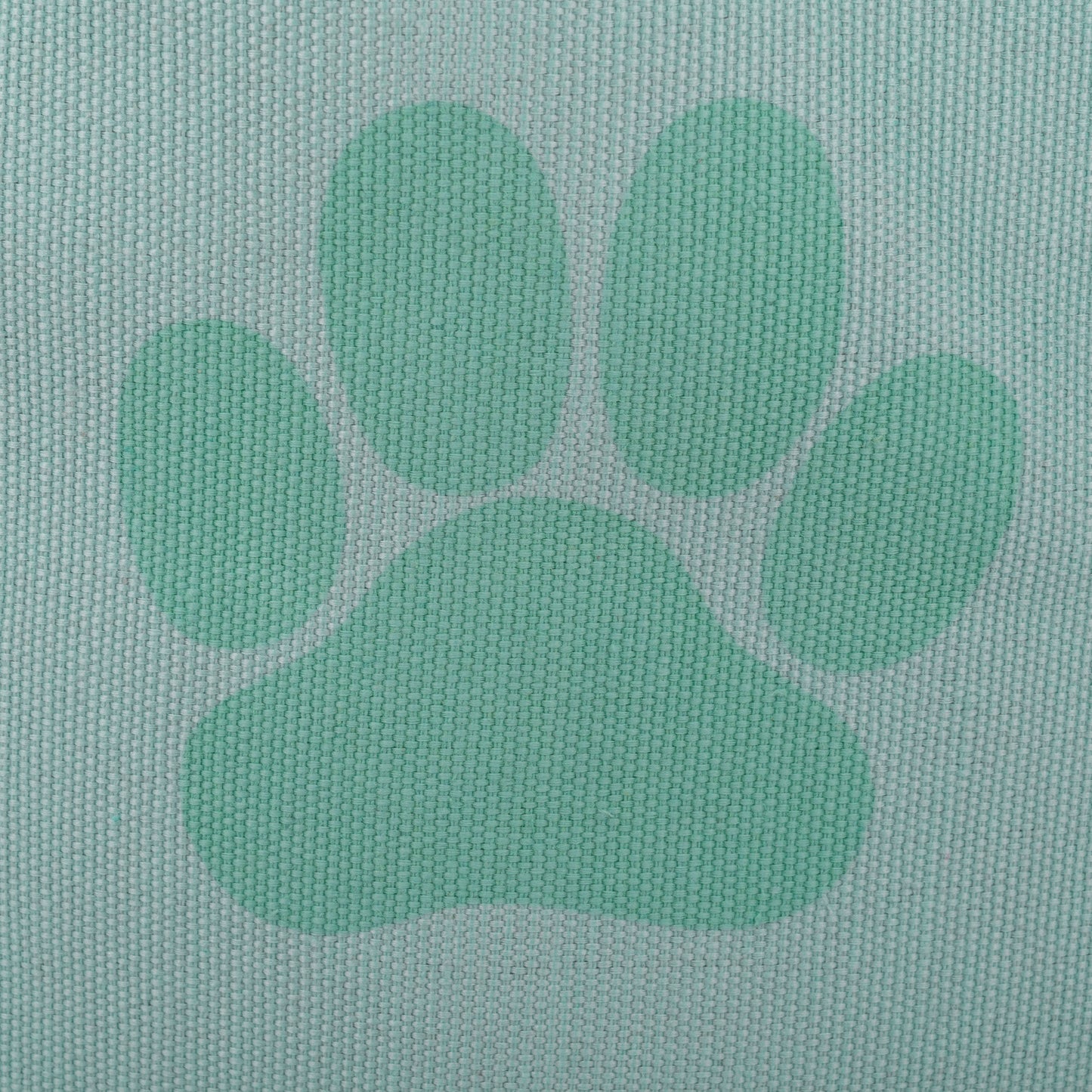 Collapsible Pet Storage Bin, Paw Print, Aqua, Medium Round - 15x12"