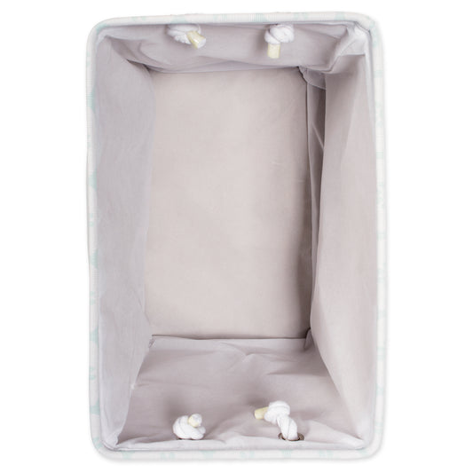 Bone Dry Pet Storage Bin, Lattice Paw Print, White/Gray, Medium - 16x10x12"