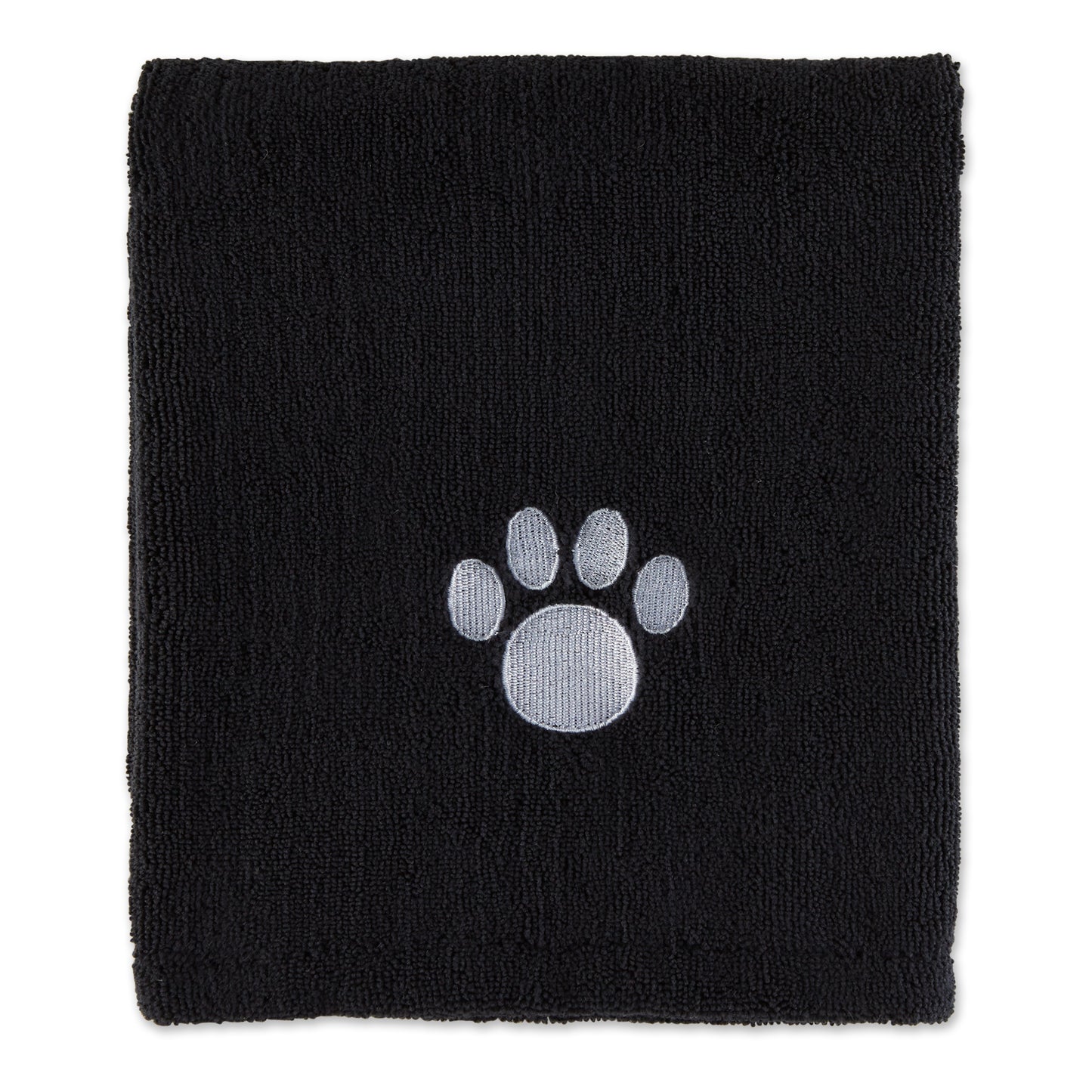 Bone Dry Large Pet Towel, Absorbent Microfiber, Black, 41x23.5"