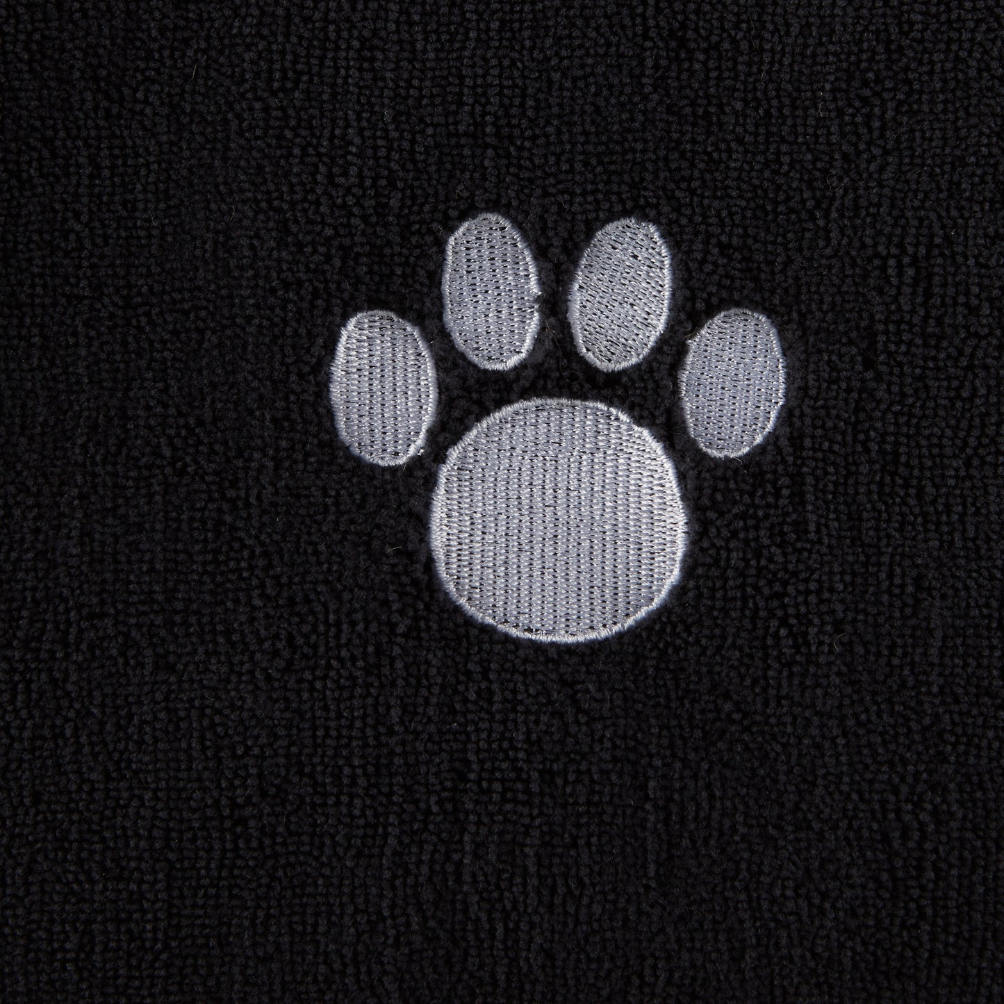 Bone Dry Large Pet Towel, Absorbent Microfiber, Black, 41x23.5"