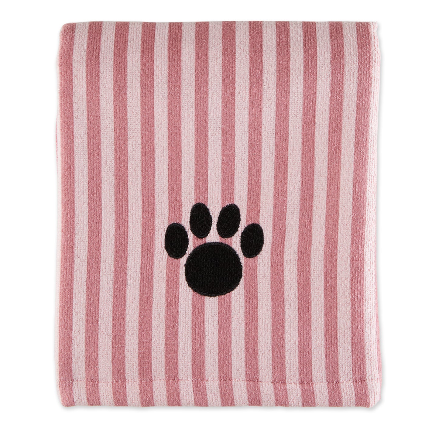 Bone Dry Stripe Pet Towel, Absorbent Microfiber, Rose. Large - 41x23.5"