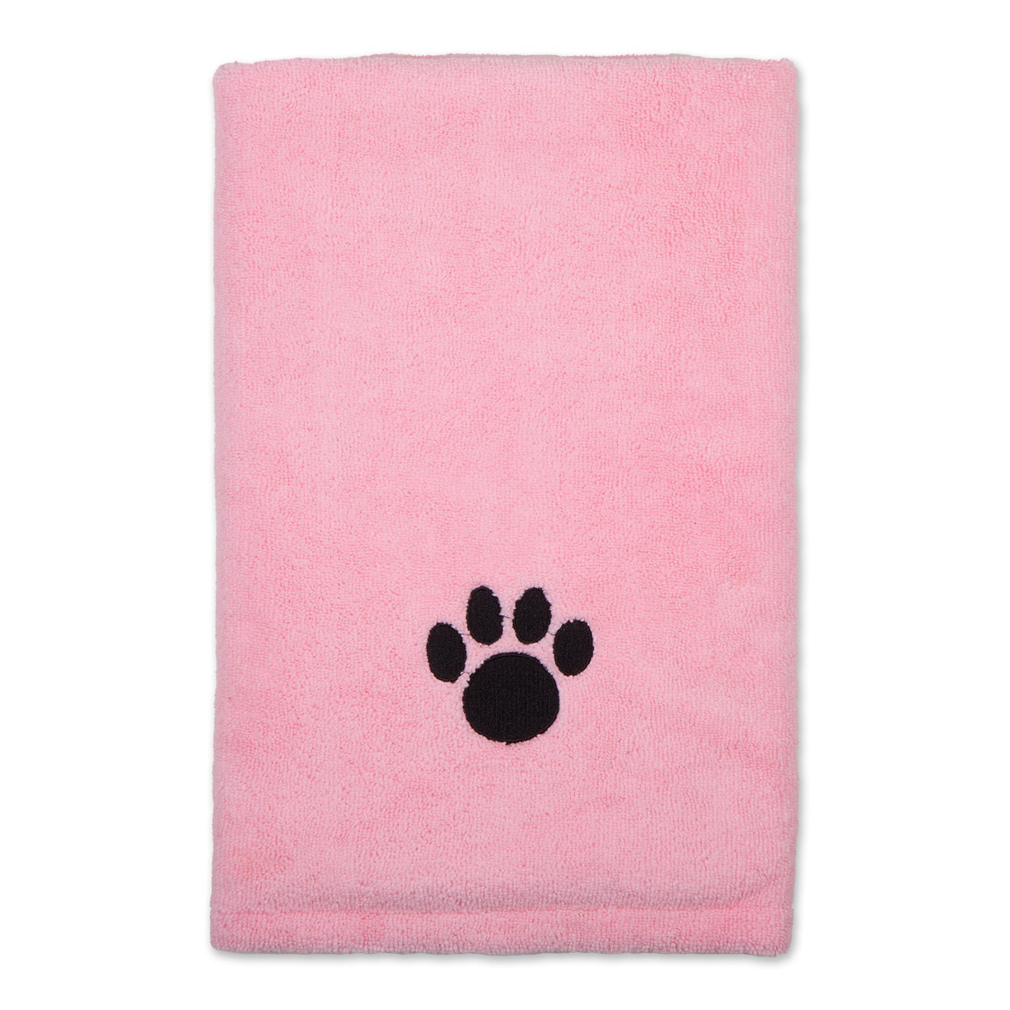 Bone Dry Large Pet Towel, Absorbent Microfiber, Pink, 41x23.5"