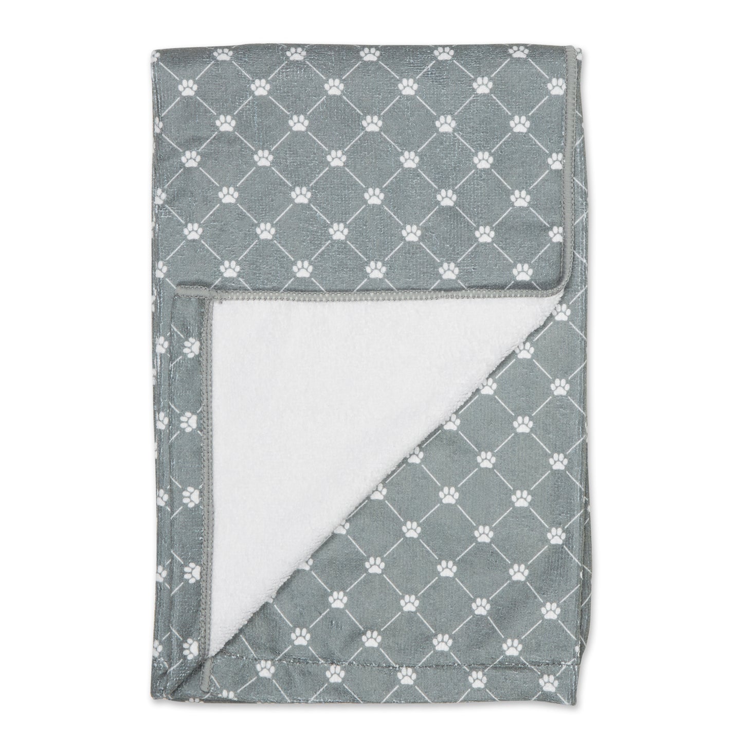 Bone Dry Large Microfiber Pet Towel - Printed Trellis, Gray, 41x23.5"