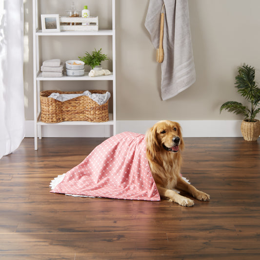 Rose Printed Trellis Paw Pet Towel