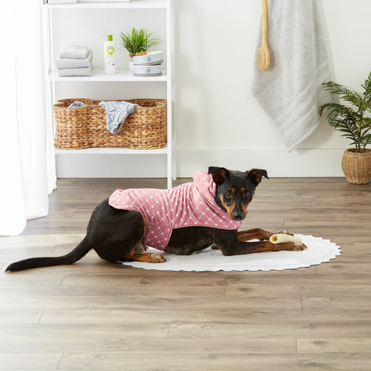 Rose Printed Trellis Paw Medium Pet Robe