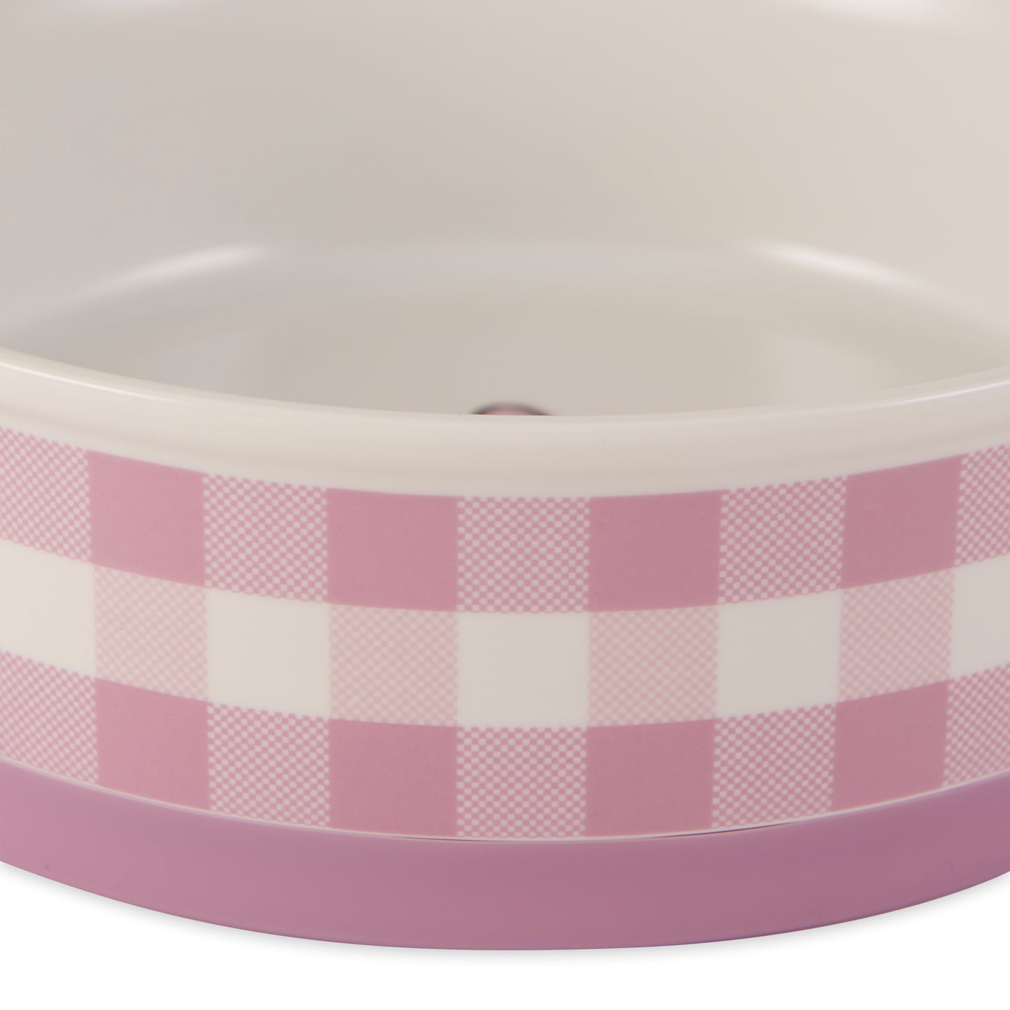 Pansy Petite Check Pet Bowl Set/2, Small - 3/4 C Capacity