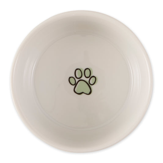 Desert Sage Petite Check Pet Bowl Set/2, Small - 3/4 C Capacity