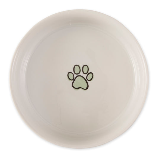 Desert Sage Petite Check Pet Bowl Set of 2, Large 3.75 C. Capacity