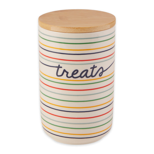 Striped Pet Treat Canister - 4.5 Cup Capacity