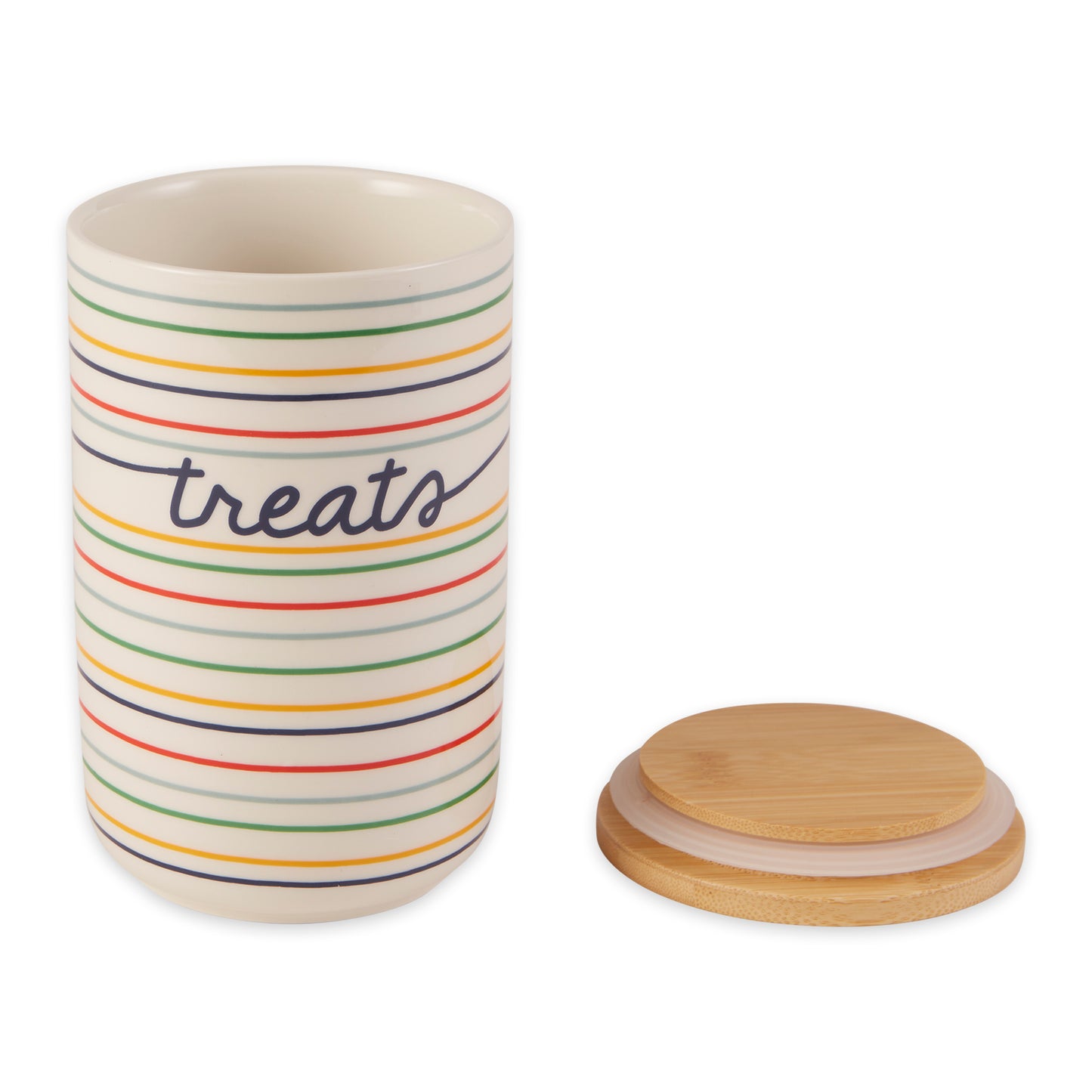 Striped Pet Treat Canister - 4.5 Cup Capacity