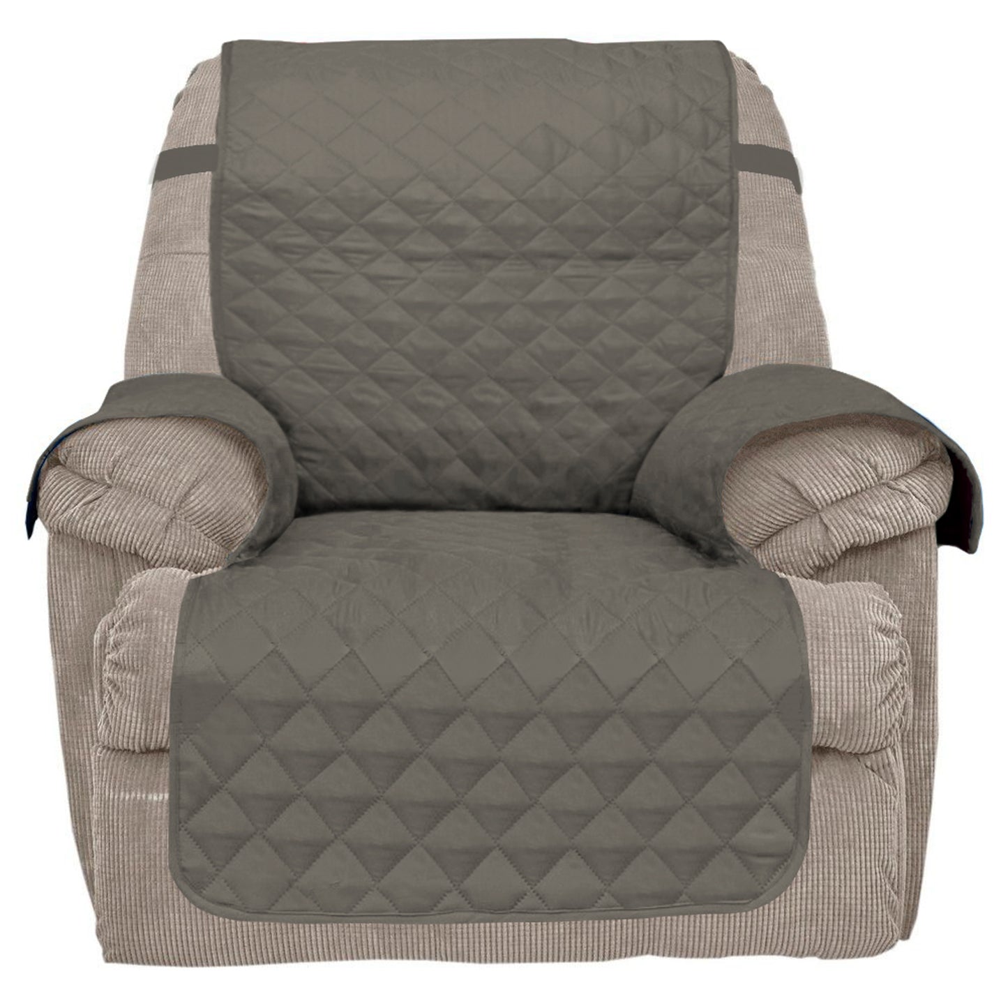 Bone Dry Reversible Pet Furniture Cover, Grey, Recliner - 84x91"