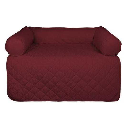 Pet Bolster Furniter Cover , Cranberry, Medium - 31x31x6"