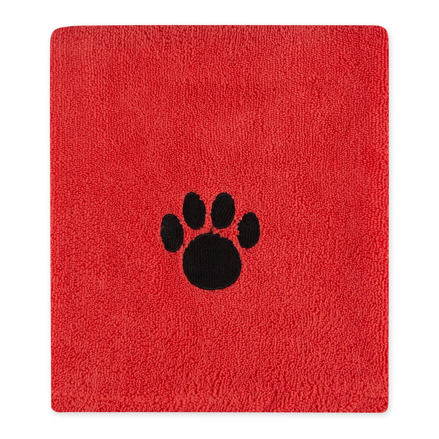 Bone Dry Large Pet Towel, Absorbent Microfiber, Red, 41x23.5"