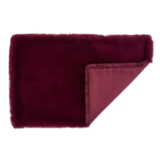 Pet Crate Liner, Faux Fur, Cranberry, XXX-Large - 29x48"