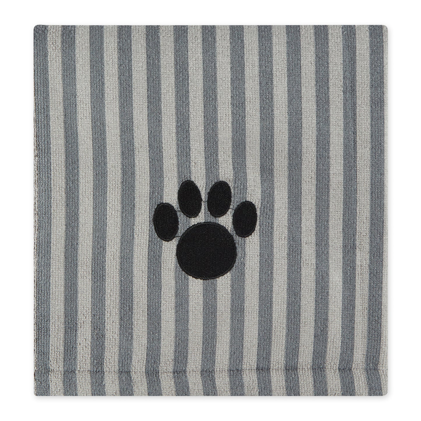 Bone Dry Stripe Pet Towel, Absorbent Microfiber, Gray, Large - 41x23.5"