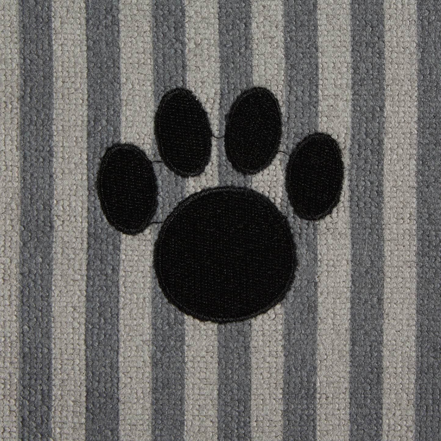 Bone Dry Stripe Pet Towel, Absorbent Microfiber, Gray, Large - 41x23.5"