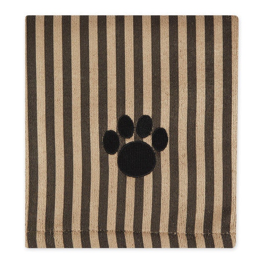 Bone Dry Stripe Pet Towel, Absorbent Microfiber, Brown, Large - 41x23.5"