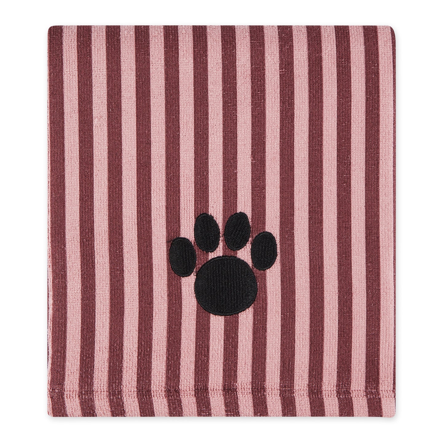 Bone Dry Stripe Pet Towel, Absorbent Microfiber, Cranberry, Large - 41x23.5"