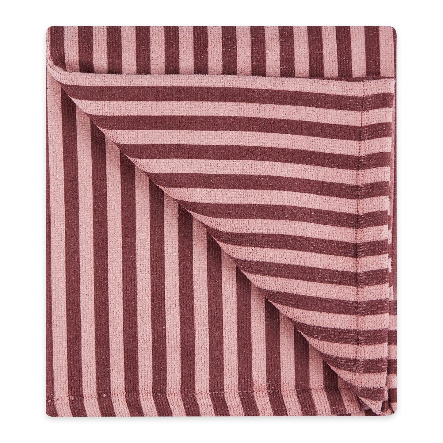 Bone Dry Stripe Pet Towel, Absorbent Microfiber, Cranberry, Large - 41x23.5"