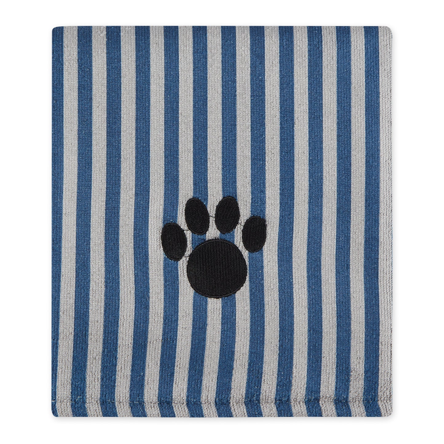 Bone Dry Stripe Pet Towel, Absorbent Microfiber, Navy, Large - 41x23.5"