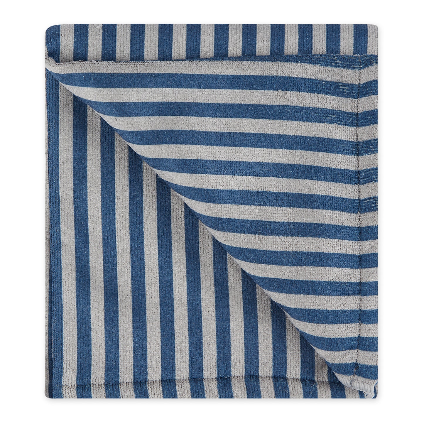 Bone Dry Stripe Pet Towel, Absorbent Microfiber, Navy, Large - 41x23.5"